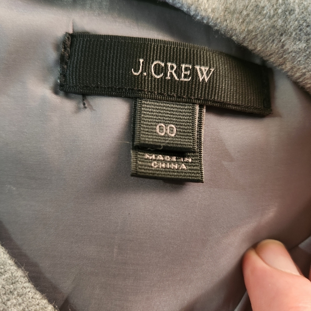 J.Crew Sleeveless Grey Wool A-Line Dress - Picture 4 of 5